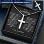To My Grandson Love Grandma | Cross With Engraving