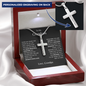 To My Grandson Love Grandpa | Cross With Engraving