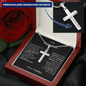 To My Grandson Love Grandpa | Cross With Engraving