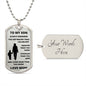 To My Son From Mom | Stainless Dog Tag With Ball Chain Necklace | Braver Stronger Smarter