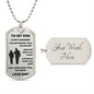 To My Son From Dad | Stainless Dog Tag With Ball Chain Necklace | Braver Smarter Stronger