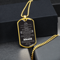 To My Son From Mom | Black & White Dog Tag With Ball Chain Necklace