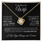 To My Beautiful Wife | Love Knot | Black