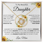 To My Beautiful Daughter | Love Knot Necklace | Mom | Sun Flowers