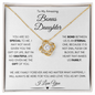 To My Bonus Daughter | Love Knot Necklace