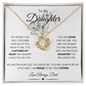 To My Daughter Love Dad | Lion & Cub | Love Knot Necklace