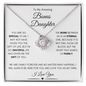 To My Bonus Daughter | Love Knot Necklace