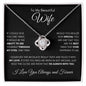 To My Beautiful Wife | Love Knot | Black