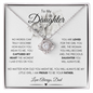To My Daughter Love Dad | Lion & Cub | Love Knot Necklace