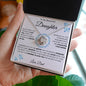 To My Beautiful Daughter | Love Knot Necklace | Dad | Wreath | Blue Flowers