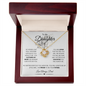 To My Daughter Love Dad | Lion & Cub | Love Knot Necklace
