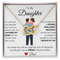 To My Daughter Love Dad | Interlocking Hearts (White Card)