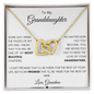 To My Granddaughter Love Grandma | Interlocking Hearts Necklace
