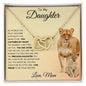 To My Daughter Love Mom | Lion & Cub | Interlocking Hearts