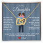 To My Daughter Love Dad | Interlocking Hearts (Blue Card)