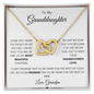 To My Granddaughter Love Grandpa | Interlocking Hearts Necklace