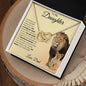To My Daughter Love Dad | Lion & Cub | Interlocking Hearts