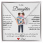 To My Daughter Love Dad | Interlocking Hearts (White Card)