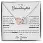 To My Granddaughter Love Grandma | Interlocking Hearts Necklace