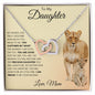 To My Daughter Love Mom | Lion & Cub | Interlocking Hearts