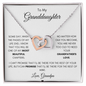 To My Granddaughter Love Grandpa | Interlocking Hearts Necklace