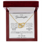 To My Granddaughter Love Grandpa | Interlocking Hearts Necklace