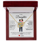 To My Daughter Love Dad | Interlocking Hearts (White Card)