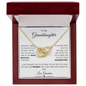 To My Granddaughter Love Grandma | Interlocking Hearts Necklace