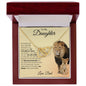 To My Daughter Love Dad | Lion & Cub | Interlocking Hearts