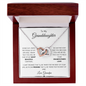 To My Granddaughter Love Grandpa | Interlocking Hearts Necklace