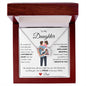 To My Daughter Love Dad | Interlocking Hearts (White Card)