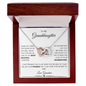 To My Granddaughter Love Grandma | Interlocking Hearts Necklace