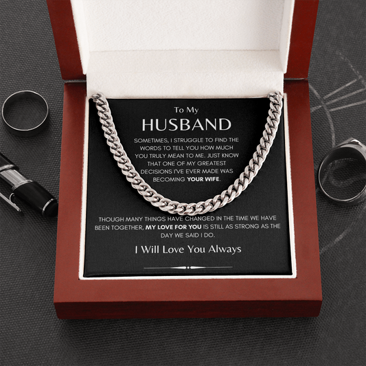 To My Husband | Cuban Link Necklace