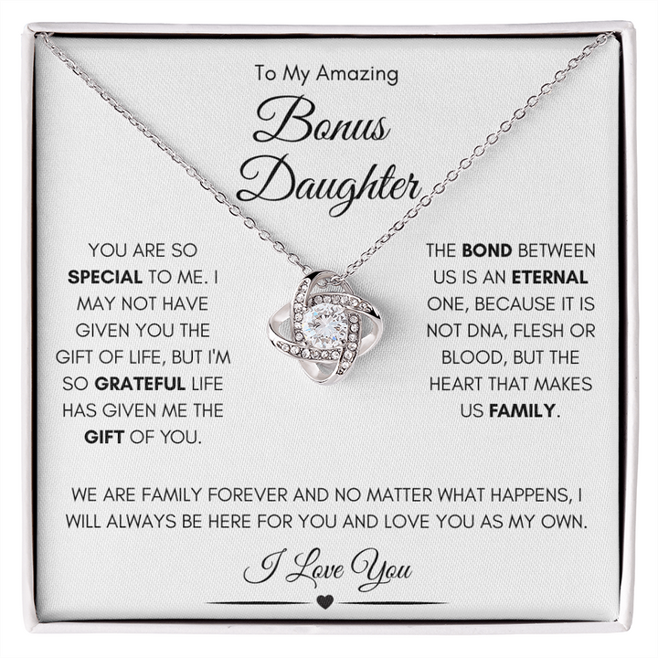To My Bonus Daughter - Always Remember - Everlasting Love 10K Solid Go –  Our Special Moments