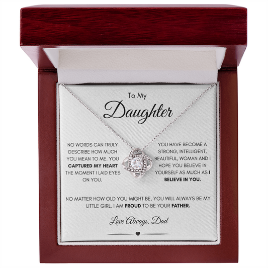 To My Daughter Love Dad | Love Knot Necklace